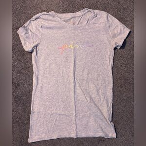 PINK gray basic tee